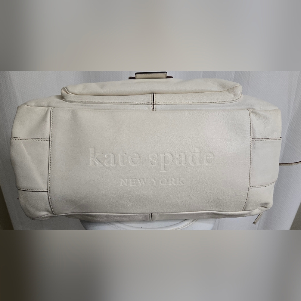 EUC RARE Kate Spade Greta Court Glitter Ina Satchel In Cream - Picture 12 of 12